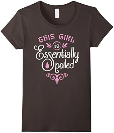 Women's Essential Oils T-Shirt This Girl is Essentially Spoiled Gift XL Asphalt