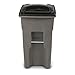 Toter 25532-R1129 Residential Heavy Duty Two Wheeled Trash Can, 32 gallon, Graystone