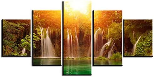Canvas Wall Art Modular Picture 5 Panel Frames HD Print Autumn Scenery Canvas Painting Modern Living Room Decorative