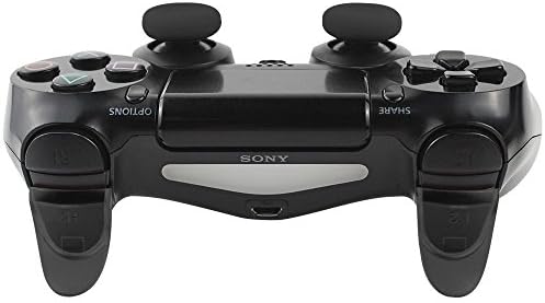 3 Pairs 6 Pack Silicone Anti Slip Rubber Analog Thumb Stick Caps Grips And L2 R2 Buttons Trigger Extenders Set For Playstation 4 PS4 Controller (black)