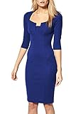 Miusol Women's Business Tunic 3/4 Sleeve Slimming Bodycon Pencil Dress