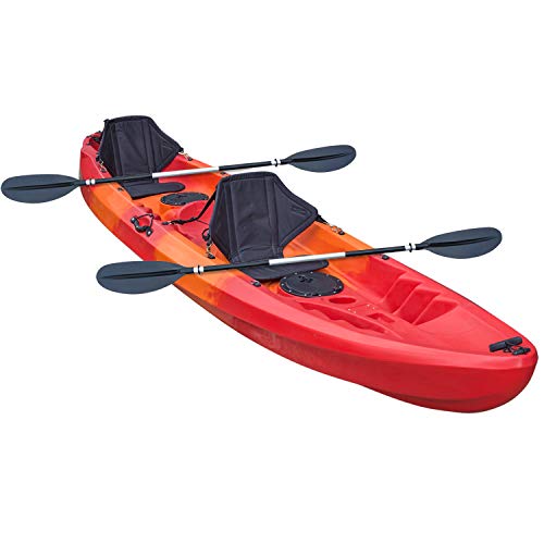 Gosea Voyage Double Kayak Sit On Top 2 1 Tandem Deluxe Bundle With 2 Paddles And 2 Deluxe Padded Seats Premium Large 3 Person Family Kayak For Adults With Child Buy