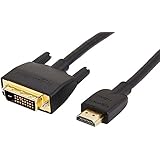 AmazonBasics HDMI Input to DVI Output Adapter Cable - 6 Feet (Latest Standard)