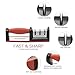 Kitchen Knife Sharpener, Professional 3 Stage Kitchen Knife Sharpening System for Straight Tungsten Diamond Ceramic and Serrated Knives , Sharpens Dull Knives Quickly, Easy to Use(Black and Red)