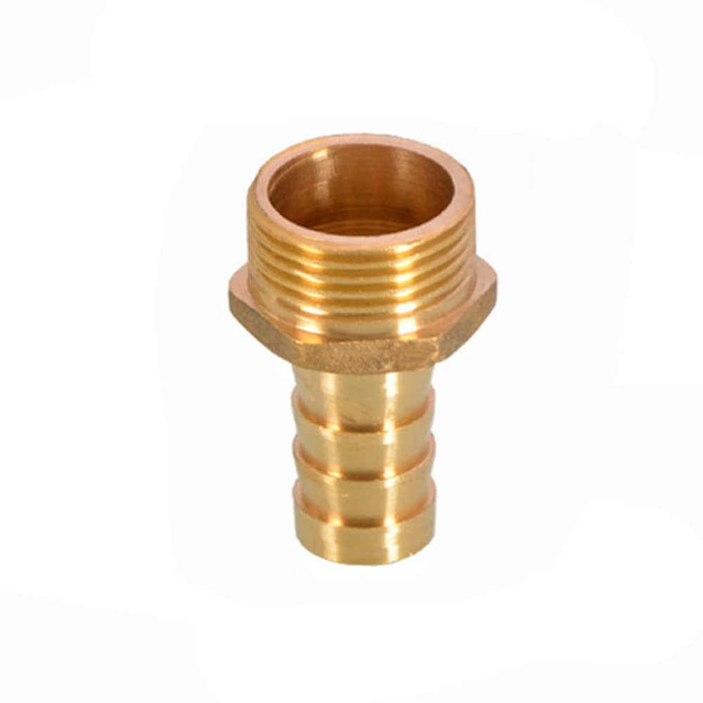 TopHomer 1Pcs BSP Hose Connector Brass Pipe Fitting 6mm/8mm/10mm/12mm/16mm/19mm/25mm, Hose Barb Tail Male BSP Thread Connector Joint Copper Coupler Adapter