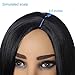 12 inches Short Bob Wigs for Black Women, Shoulder Length High Temperature Fiber Hair Women's wig, Black color, Soft Silk, Daily or Party Wear, By Suri Hair
