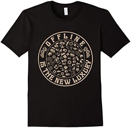 Men's  Stylish offline is the new luxury T-Shirt for Unisex XL Black
