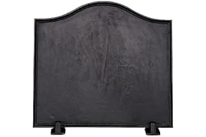 DAGAN INDUSTRIES Shop Chimney Black Cast Iron Plain Fireback - 16 x 17.5 inch