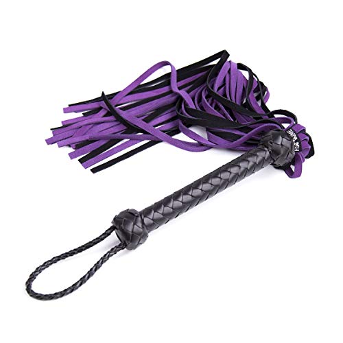STTQYB Horse Riding Crop,Soft Faux Leather Harness Handle Whip Teaching Training Tool Costume Accessories (E)