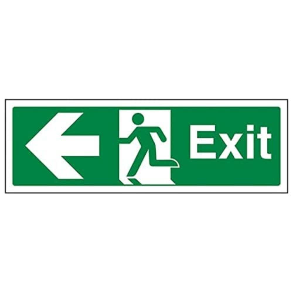 V Safety Eco Friendly Safe Condition Exit - Exit Arrow Left - 600 x 200 mm Safety Sign