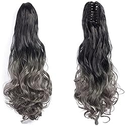22 Inch Long Wavy Hair Ponytail Synthetic Wrap On