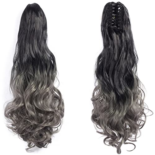 22 Inch Long Wavy Hair Ponytail Synthetic Wrap On