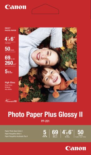 Canon Photo Paper Plus Glossy II, 4 x 6 Inches, 50 Sheets (2311B022)