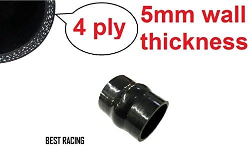 Black 4"-4.0" Straight Hump Silicone Hose Coupler 102 Mm Radiator Turbo Pipe