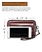 Hwin Phone Purse Horizontal Clutch Bag Men Handbag Waist Bag 7 Plus 8 Plus Holster Case Pouch Belt Case Phone Holster Leather Wallet Purse Carrying Case with Loop LG V20 S8 Plus S9 Plus+Keychain-Brown
