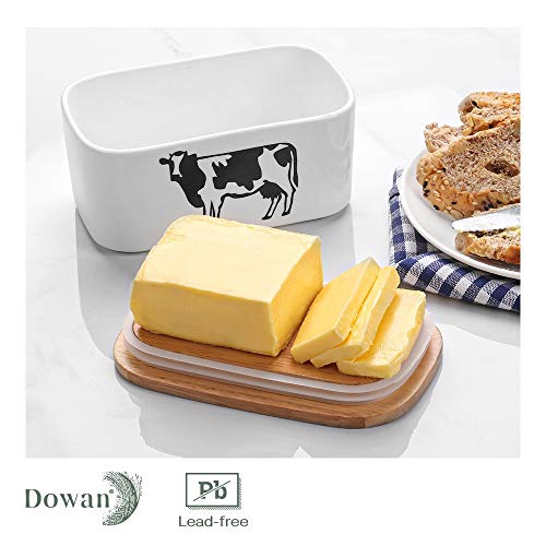 DOWAN Butter Dish with Lid Cow Butter Dish Butter Dishes with Covers