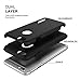 TOTU [Candy Series] Dual Layer Soft-interior Shock-Absorbing TPU Cases Anti-Scratch for iPhone 6/6S 2015 -Obsidian Black / Black