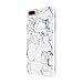 Rebecca Minkoff iPhone 7 Plus Case, Double Up Designer Phone Case [Protective] fits iPhone 7 Plus - Marble Print Silver Foil