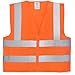 Neiko 53966A High Visibility Safety Vest with 2 Pockets, ANSI/ISEA Standard | Color Neon Orange | Size M