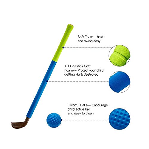 image for Forevive Children's Golf Club Set Soft Foam Children's Golf Game 3 Gol
