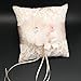 Haokaini Bridal Wedding Pocket Ring Pillow Cushion Bearer with Double Hearts Decoration, Ring Bearer for Beach Wedding, Wedding Ceremony（Color:Pink）