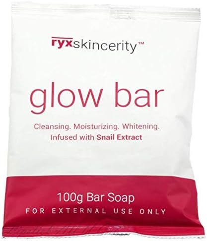RyxSkincerity Glow Bar - Cleansing, Moisturizing, Whitening, Infused with Snail Extract 100g