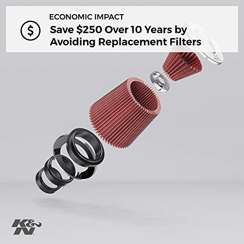 K&N Filters RG-1001BL-L Auto en Motorfiets Universele Filter, Chroom - Image 6