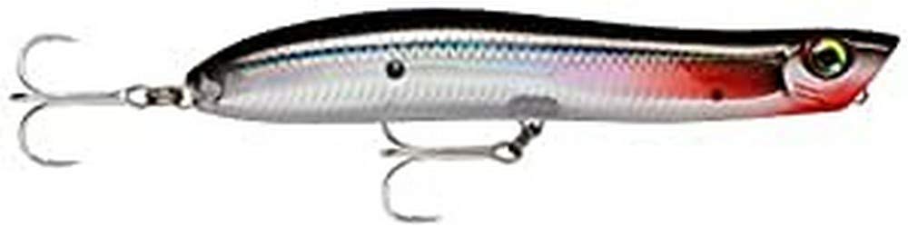 Rapala MaxRap Walk'n Roll Lure with Two No. 2 Hooks, Surface Swimming Depth, 13 cm Size, Flake Silver