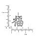 Sterling Silver Good Luck Kanji Chinese Character Pendant