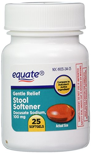 Equate - Stool Softener 100 mg, 25 Softgels (Compare to Dulcolax)