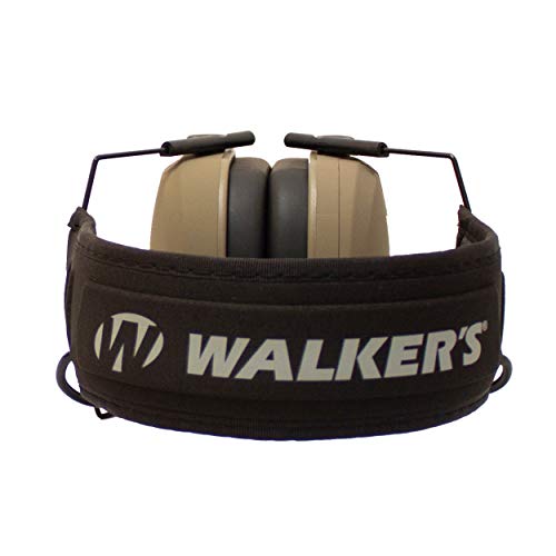 Walker's Razor Slim Electronic Shooting Hearing Protection Muff (American Flag Distressed, Tan)