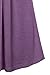 Lem&Hao Slimming Fitted Tunics for Women Summer Flattering Long Tops Casual Wear, Purple, Medium