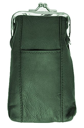 Womens Leather Cigarette Case & Lighter Holder (Dark Green) - Thumbnail 2