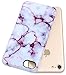 A-Focus Case for iPhone 7 Case Marble, iPhone SE Case 2020, iPhone 8 Marble Case, IMD Design Smooth Stone Pattern Texture TPU Slim Fit Cover Case for iPhone SE / 8/7 4.7 inch Glossy Purple