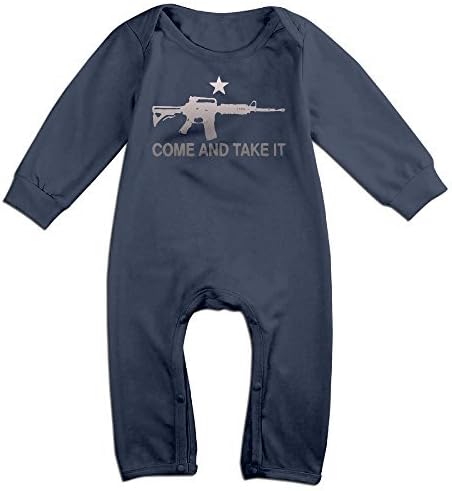 Unisex-baby AR-15 Come And Take It Long Sleeve Jumpsuit Outfits One-pieces