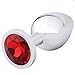 AKStore Large Super Quality Deluxe Steel Fetish Plug Anal Butt Jewelry for Fetish Kinky Sex Love Games Personal Sex Massager Good Valentine 'S/Birthday Gift (Red)