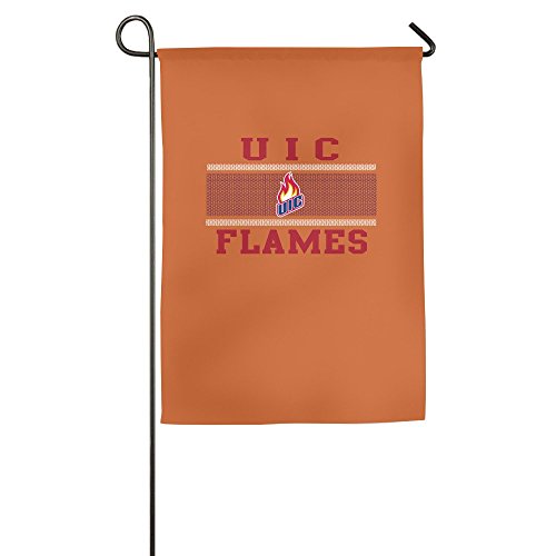 Rong University Of Illinois Chicago Uic Flames Logo 12 X18 Garden