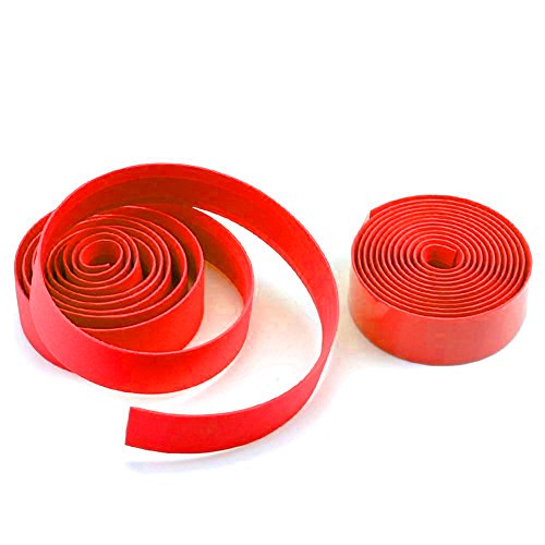 SODIAL(R) Road Bike Bicycle Cork Handlebar Bar Grip Wrap Tape + 2 Bar Plugs-Red - Thumbnail 2