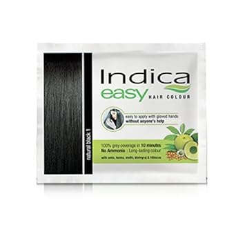 CavinKare Indica Easy Hair Colour, Natural Black 1.0 (Pack of 5)