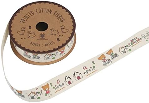 Reels Of Vintage Cotton Ribbon 5m - Choice Of Design(Teddy Bears)