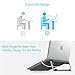 Laptop Stand, OMOTON Adjustable Multi-Angle Aluminum Notebook Computer Stand, Fits MacBook and Laptops up to 17 inches, Black