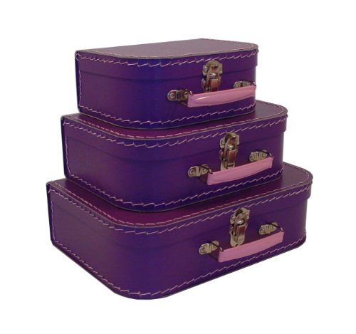 cargo Vintage Travelers Mini Suitcases, Set of 3, Purple