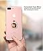 MAXIMEST Phone Ring Finger Holder, Stand, Mirror 360 Rotation Grip and Kickstand Accessory, Compatible with All Smartphones, iPhone, Samsung Galaxy S, Note, Z Fold, Flip, Tablets, iPad (Rose Gold)