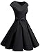 DRESSTELLS Vintage Dress for Women, 1950s Retro Cocktail Prom Dress, 50s 60s Pinup Wedding Tea Party Short Dress