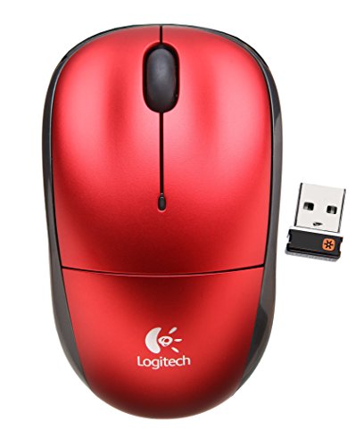 Logitech 910-002139 Bundle Wireless Mouse M217 - Red & 16' Sleeve