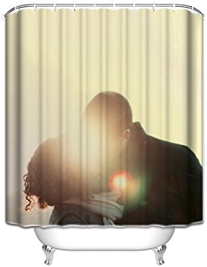 Crystal Emotion Couple Kissing Romance and Passion Theme Partners in Love shower curtain