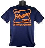 It's Manning Time Script Adult Navy T-Shirt Tee