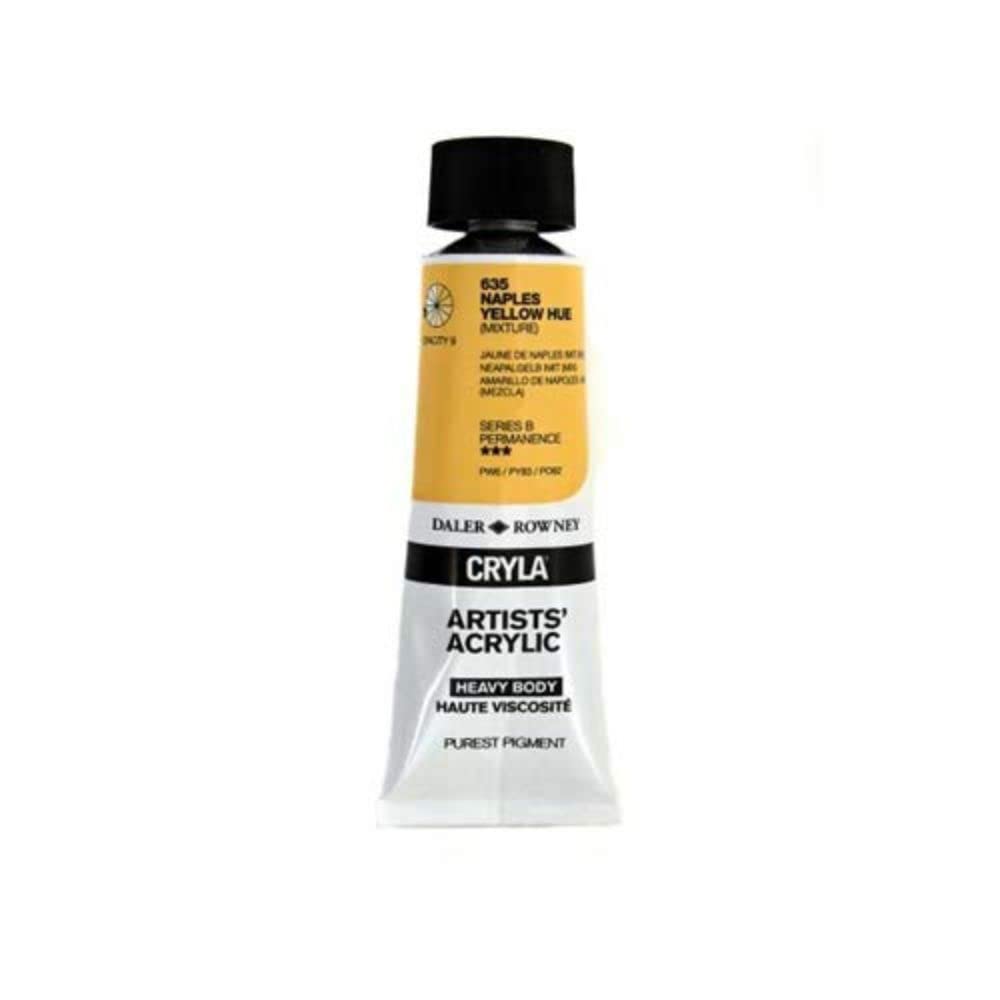 Daler-Rowney Cryla Acrylic 75 ml Naples Yellow Hue, Professional Artists