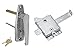 Indus Hardware - Garage Door L-Handle Lock with Inside Slide Lock Latch Mechanism Set with Hardware Bag