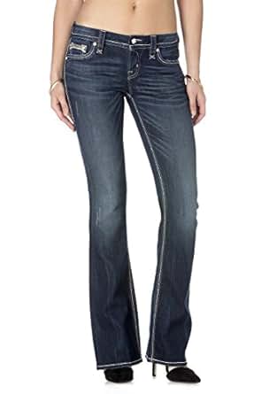 Rock Revival Jeans Women's Dark Wash Noho BE402 EASY FIT Boot Cut PR1034BE402 (28) at Amazon 